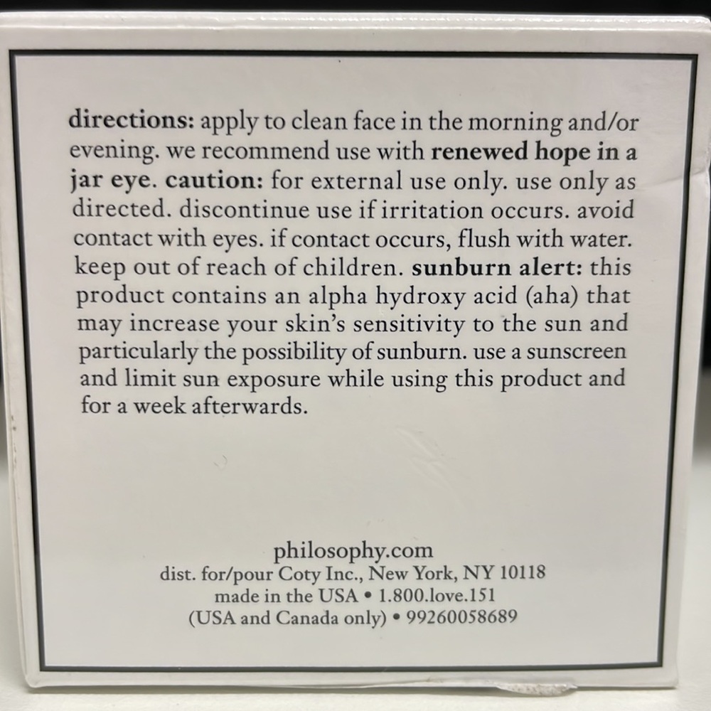 NEW Philosophy Renewed Hope in a Jar Refreshing & Refining Moisturizer 2 oz - Picture 4 of 6